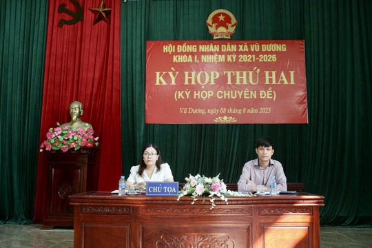 Kỳ họp thứ Hai, HĐND xã Vũ Dương khóa I, nhiệm kỳ 2021-2026 thành công tốt đẹp 
